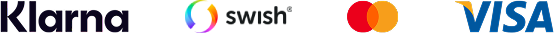 Klarna, Swish, Mastercard, Visa